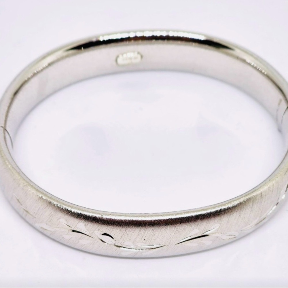Sterling Bangle Brushed Silver Bracelet